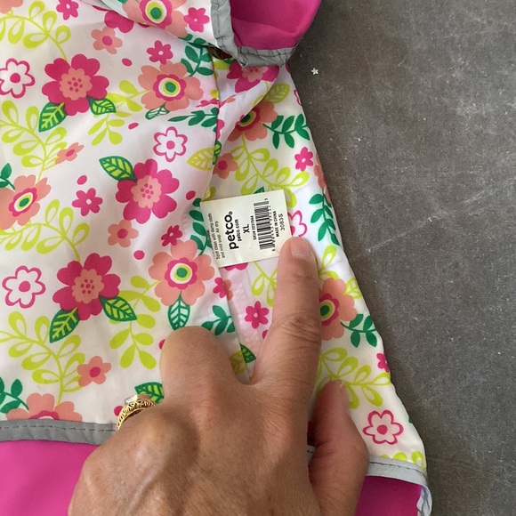 Dog reversible floral rain jacket coat XL - Picture 6 of 11